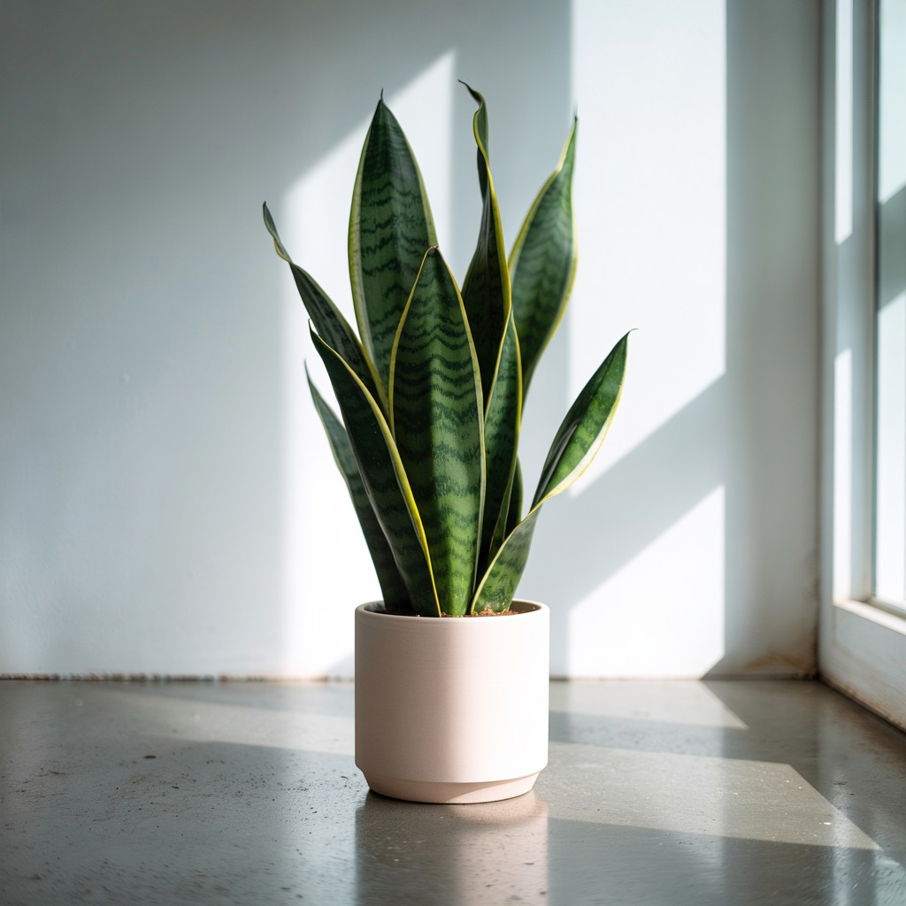 Snake Plant in modern pot